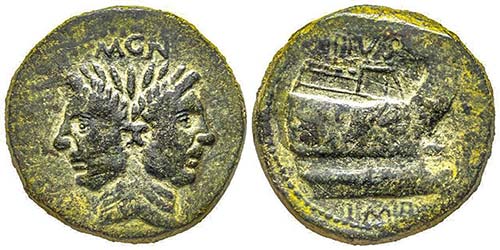 Sextus Pompeius As, 42-38 avant ... 