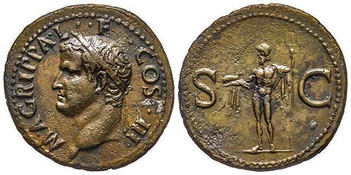 Agrippa 37-12 avant J.C. As, Rome, ... 