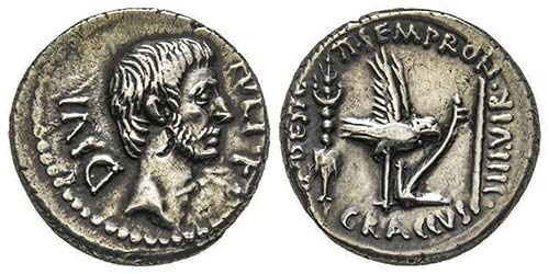 Octavianus Denarius, 40 avant ... 