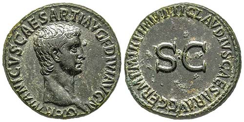 Claudius 41-54 As, Rome, AE 13.88 ... 