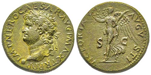 Nero 54-68 Dupondius, Lugdunum, ... 
