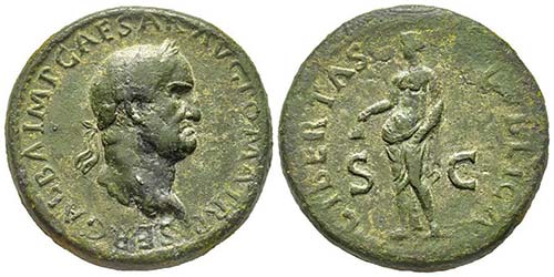 Galba 68-69  Sestertius, 68, AE ... 