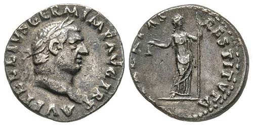 Vitellius 69 Denarius, Rome, 69, ... 
