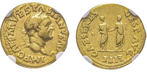 Vespasianus 69-79 Aureus, Rome ou ... 