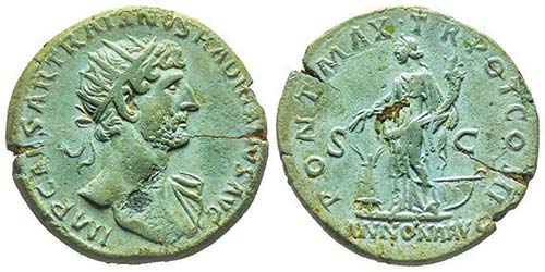 Hadrianus 117-138 Dupondius, Rome, ... 