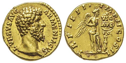 Lucius Verus 161-169  Aureus, ... 