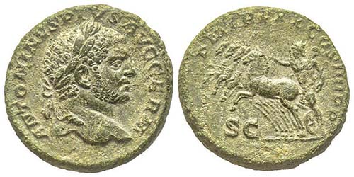 Caracalla 198-217 As, Rome, 217, ... 