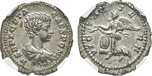 Geta Caesar 198-209   Denarius, ... 