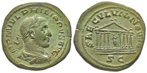Philippus I 244 - 249  Sestertius, ... 