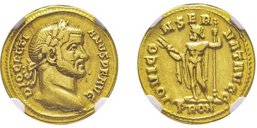 Diocletianus 284 - 286 Aureus, ... 