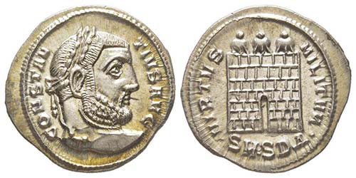 Constantius I 305-306  Argenteus, ... 