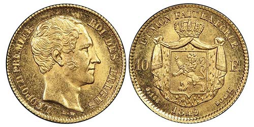 Leopold I 1831-1865 10 Francs, ... 