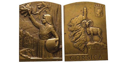 Plaque en bronze, AE 125 g., 50 X ... 
