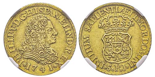 Felipe V 1700-1746 2 Escudos, ... 