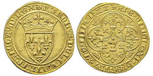 Charles VI 1380-1422 Écu dor à ... 