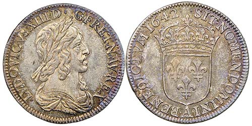 Louis XIII 1610 1643 1/4 Écu, ... 