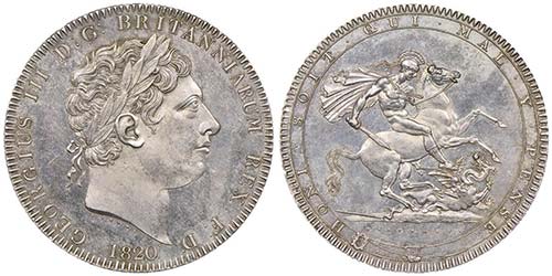 George III 1760-1820 
Crown, 1820, ... 
