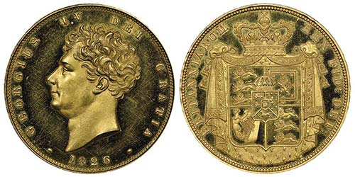 George IV 1820-1830
2 Pounds, ... 