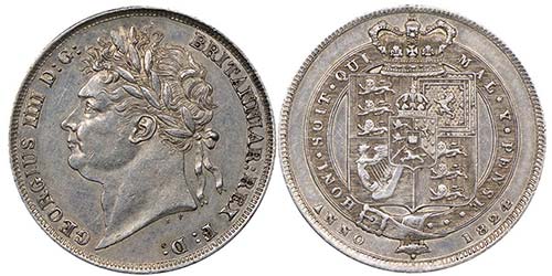 George IV 1820-1830
Shilling, ... 