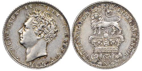 George IV 1820-1830
6 Pence, 1826, ... 