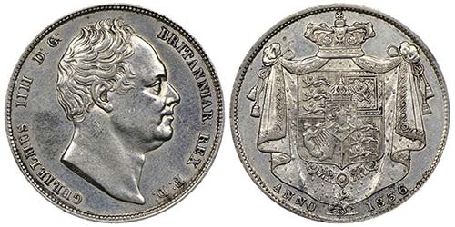 William IV 1830-1837
1/2 Crown, ... 
