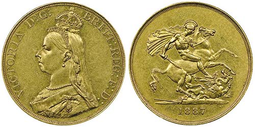 Victoria 1837-1901  
5 Pounds, ... 