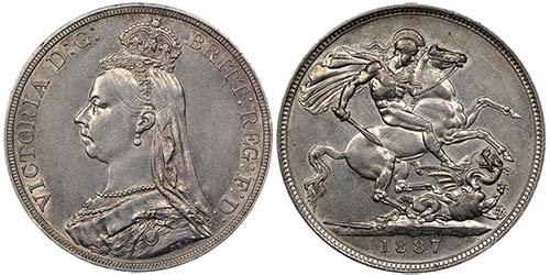 Victoria 1837-1901  
Crown, 1887, ... 