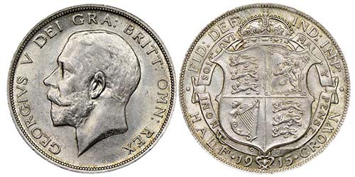 George V 1910-1936
Half Crown, ... 