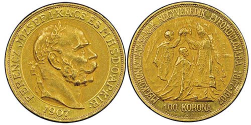 Franz Joseph 1848-1916
100 Korona, ... 