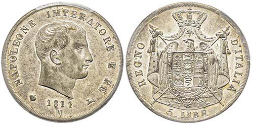 Royaume dItalie 1805-1814
5 Lire, ... 