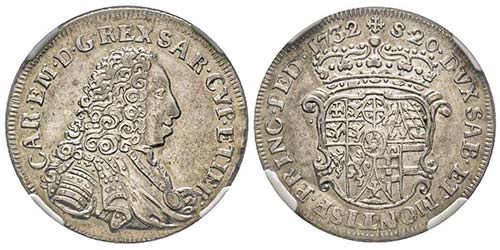 1 Lira, I tipo, Torino, 1732, AG ... 