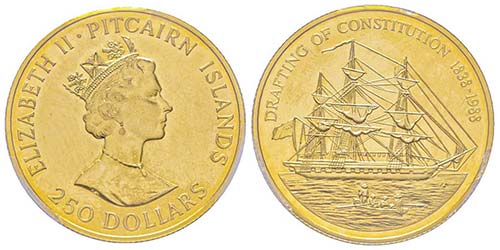Pitcairn Islands
250 Dollars, ... 