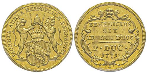 Switzerland
2 Ducats, 1771, AU ... 