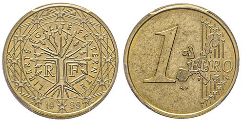 Monnaie de 1 euro, France, 1999, ... 