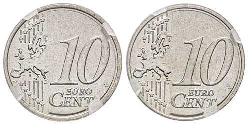 Monnaie de 10 centimes deuro, ... 