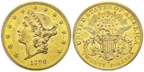 20 Dollars, San Francisco, 1890 S, ... 