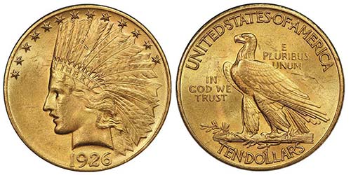 10 Dollars, Philadephia, 1926, AU ... 