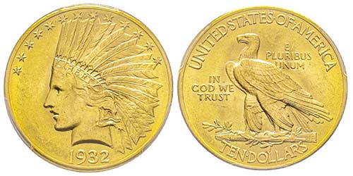 10 Dollars, Philadephia, 1932, AU ... 