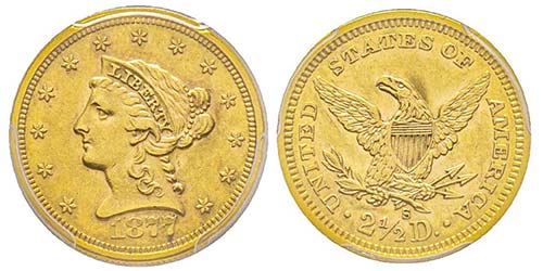 2.5 Dollars, San Francisco, 1877 ... 