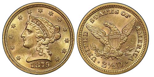 2.5 Dollars, Philadelphia, 1879, ... 