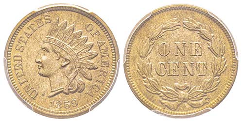 Indian Cent, Philadelphia, 1859, ... 