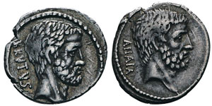 Brutus 85-42 avant J.-C. Denarius, ... 