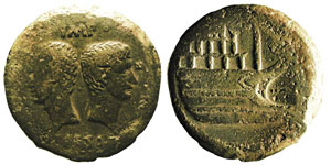Octavian et Caesar Bronze, Vienne, ... 