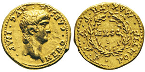 Nero 54-68 après  J.-C.   Aureus, ... 