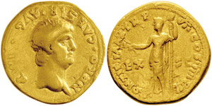 Nero 54-68 après  J.-C.Aureus, ... 