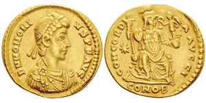 Honorius 393-423Solidus, ... 