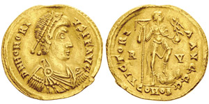Honorius 393-423Solidus, Ravenne, ... 