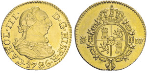 Carlos III 1759-1788Medio-escudo, ... 