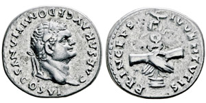 Titus 79-81 Denarius, Rome, 80, AG ... 