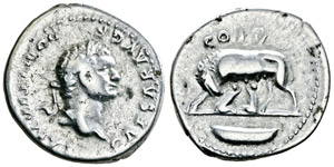 Titus 79-81 Denarius, Rome, 77-78, ... 